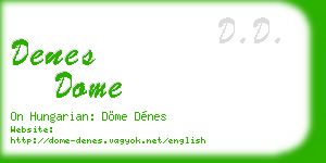 denes dome business card